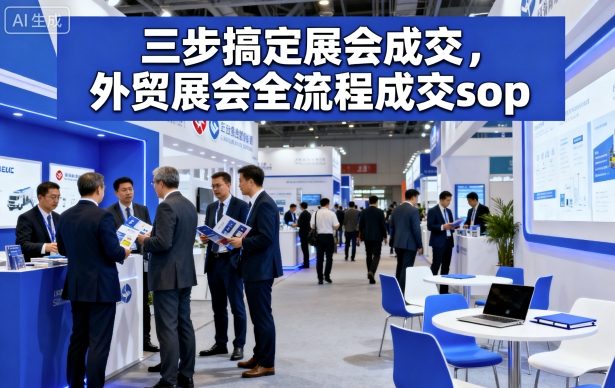 三步搞定展会成交,外贸展会全流程成交sop|网创挖金社