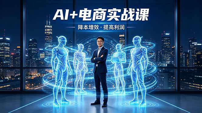 AI+电商实战课,1人+N个AI 智能体,把SOP变AI员工,实现降本增效提高利润|网创挖金社