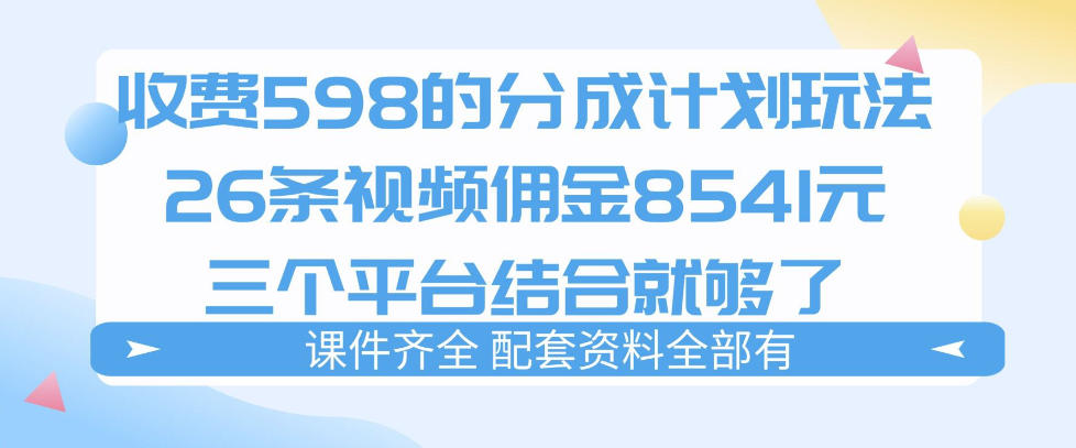 拆解外面收费1980的分成计划猫咪vlog玩法,三天佣金8541(仅供参考)|网创挖金社