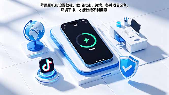 苹果刷机和设置教程，做Tiktok、跨境、各种项目必备，环境干净，才能杜绝不利因素|网创挖金社