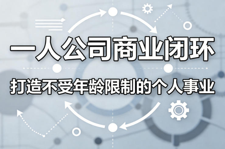 一人公司商业闭环，打造一份不受年龄限制的个人事业|网创挖金社