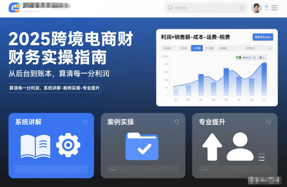 2025跨境电商财务实操指南，从后台到账本，算清每一分利润，系统讲解-案例实操-专业提升|网创挖金社