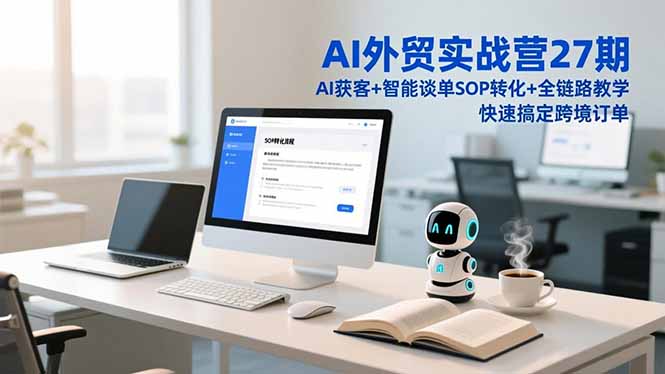 AI外贸实战营27期，AI获客+智能谈单+SOP转化+全链路教学，快速搞定跨境订单|网创挖金社