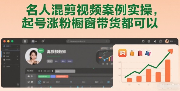 名人混剪视频案例实操,起号涨粉橱窗带货都可以|网创挖金社