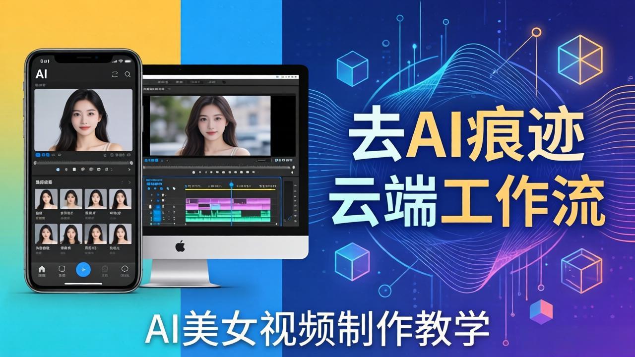 AI美女视频制作教学：去AI痕迹，云端工作流出图，手机电脑均可，不需要配置|网创挖金社