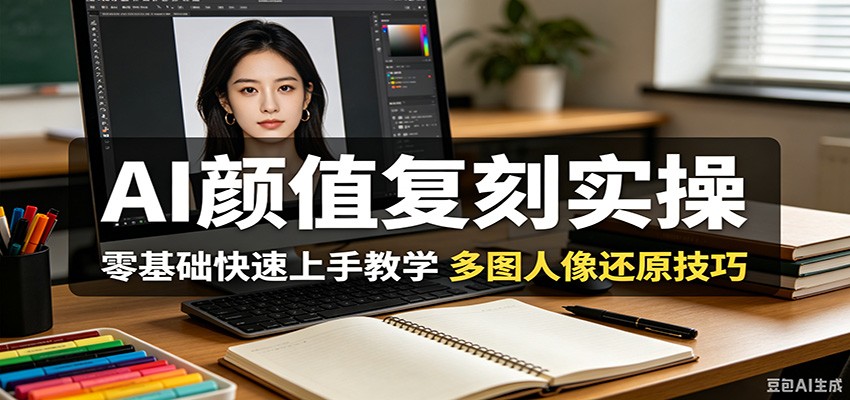 AI颜值复刻实操，零基础快速上手教学，多图人像还原技巧|网创挖金社