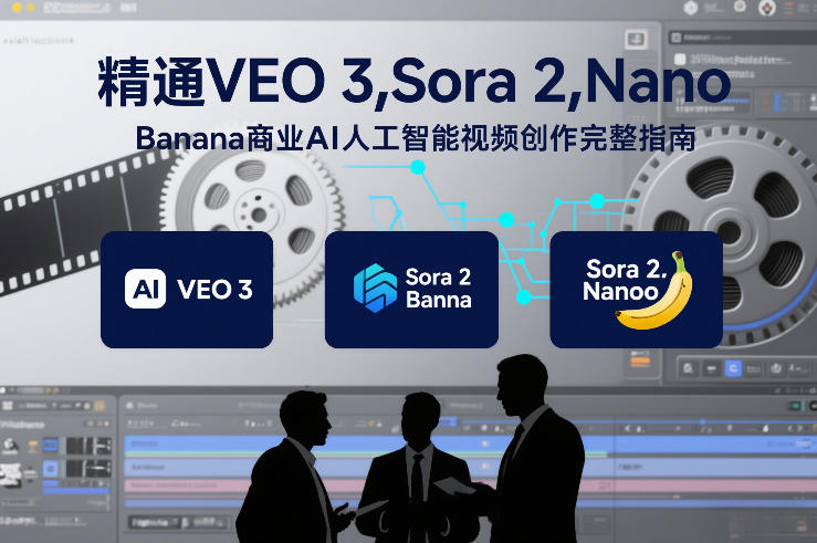 精通VEO 3，Sora 2，Nano Banana商业AI人工智能视频创作完整指南|网创挖金社