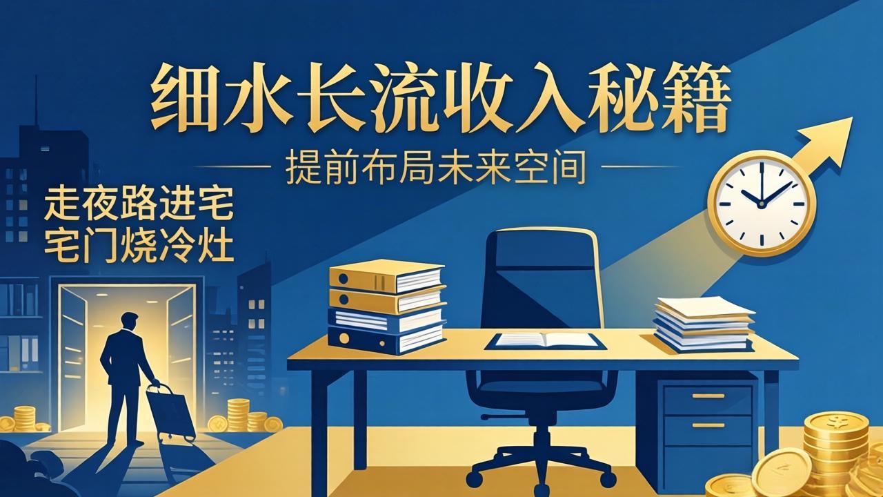 某付费文章：细水长流收入秘籍：走夜路进宅门烧冷灶，提前布局未来空间|网创挖金社