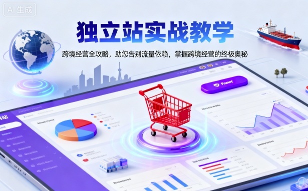 独立站实战教学，跨境经营全攻略，助您告别流量依赖，掌握跨境经营的终极奥|网创挖金社
