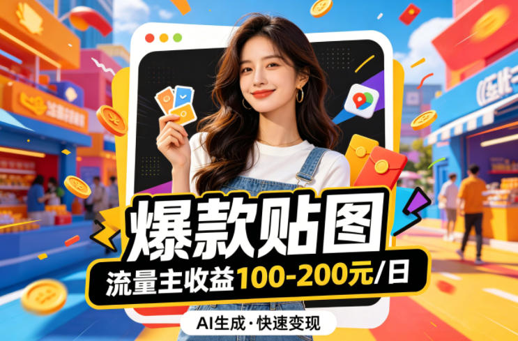 借助AI生成爆款贴图做公众流量主,当日收益100-200|网创挖金社