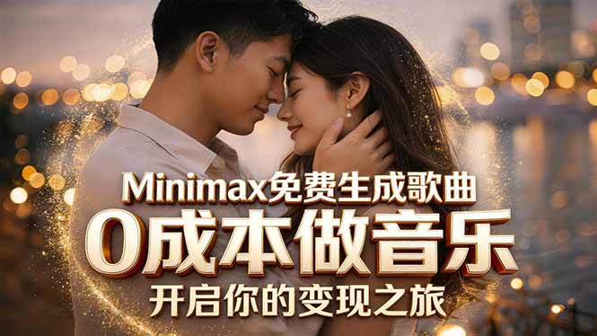 Minimax免费生成歌曲实测！0成本做音乐，说唱流行Lofi一键生成|网创挖金社