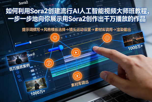 如何利用Sora2创建流行AI人工智能视频大师班，一步一步地向你展示用Sora2创作出千万播放的作品|网创挖金社