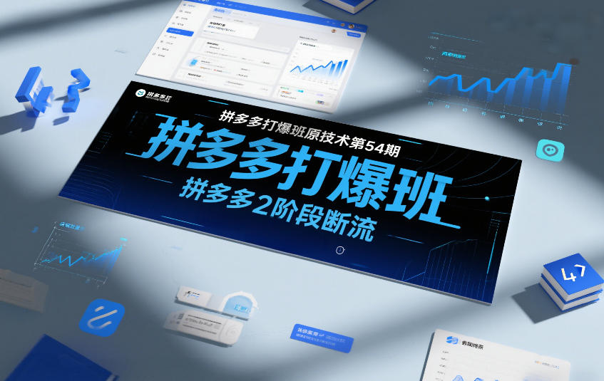 拼多多打爆班原创技术第54期，拼多多2阶段断流|网创挖金社