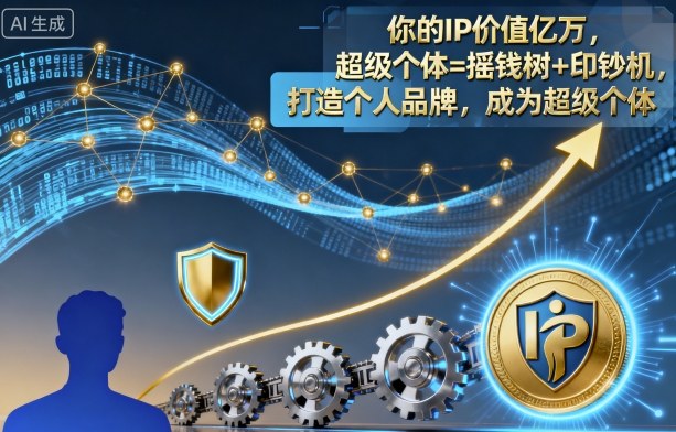 你的IP价值亿万，超级个体=摇钱树+印钞机，打造个人品牌，成为超级个体|网创挖金社