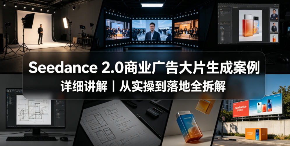 Seedance 2.0商业广告大片生成案例详细讲解｜从实操到落地全拆解|网创挖金社