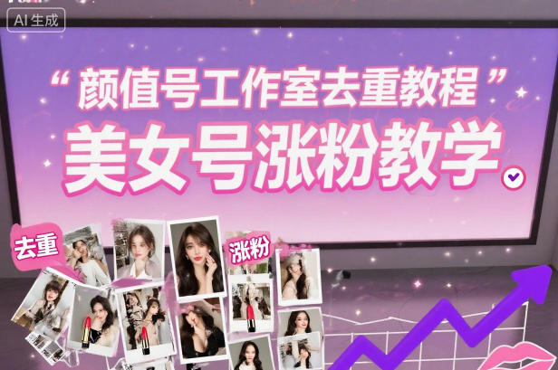 颜值号工作室去重教程，美女号涨粉教学|网创挖金社