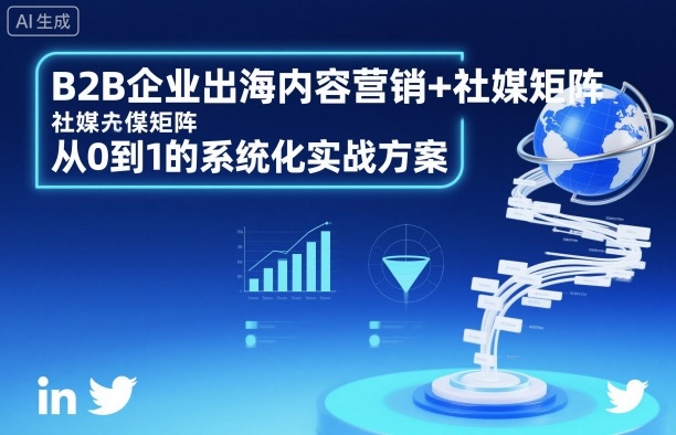 B2B企业出海内容营销+社媒矩阵，从0到1的系统化实战方案|网创挖金社