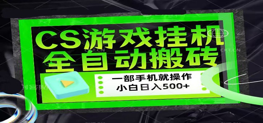 CSGO游戏挂机捡漏搬砖,超稳定的项目,带领1000+小白实现日入500+|网创挖金社