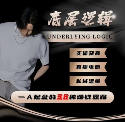 一个人起盘的底层逻辑，私域流量-直播电商-实体获客，一人起盘的36种賺钱思路|网创挖金社