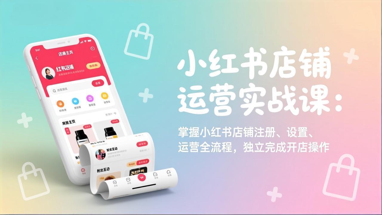 小红书店铺运营实战课:掌握小红书店铺注册、设置、运营全流程,独立完成开店操作|网创挖金社