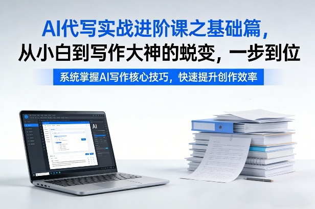 AI代写实战进阶课之基础篇，从小白到写作大神的蜕变，一步到位【揭秘】|网创挖金社