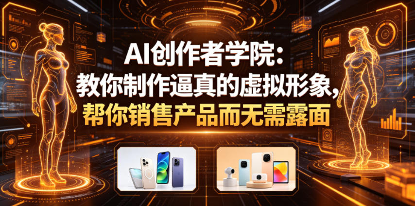 AI创作者学院：教你制作逼真的虚拟形象，帮你销售产品而无需露面【原创双语字幕】|网创挖金社