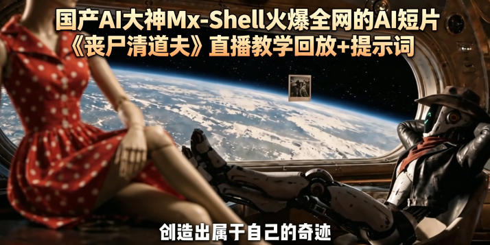 国产AI大神Mx-Shell火爆全网的AI短片《丧尸清道夫》直播教学回放+提示词|网创挖金社