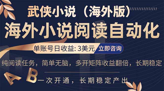 小说阅读挂机，单账号日收益3美元，单可多开裂变支持批量多开，单电脑日收益可达1000+|网创挖金社