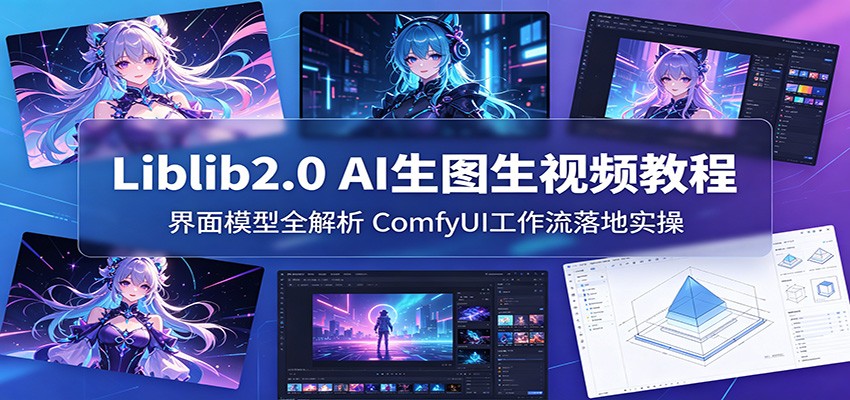 Liblib2.0 AI生图生视频教程：界面模型全解析，ComfyUI工作流落地实操|网创挖金社