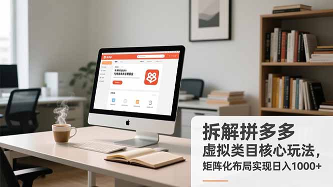 拆解拼多多虚拟类目核心玩法，矩阵化布局实现日入1000+|网创挖金社
