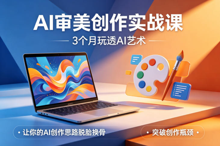 AI审美创作实战课，3个月玩透AI艺术，让你的AI创作思路脱胎换骨，突破创作瓶颈|网创挖金社