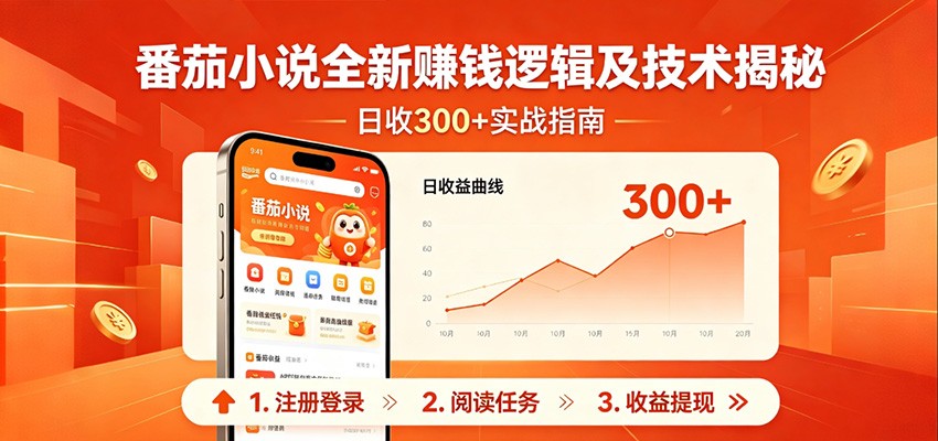 番茄小说全新赚钱逻辑及技术日收300+，小白新书皆可做！无脑赚就行了！|网创挖金社