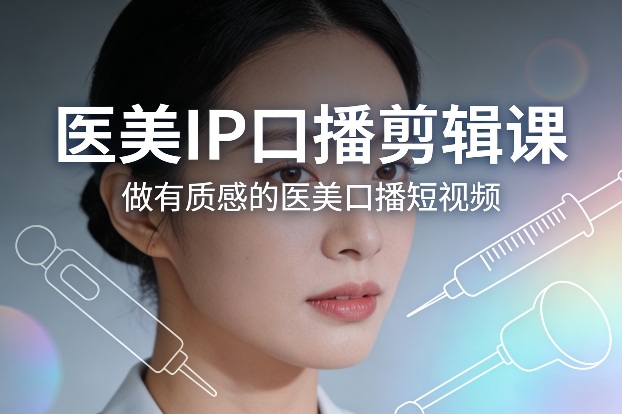 医美IP口播剪辑课，做有质感的医美口播短视频|网创挖金社