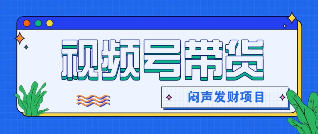 微信视频号带货项目，轻松日赚赚2000+，这个挣钱入口很多伙伴都在闷声发财|网创挖金社