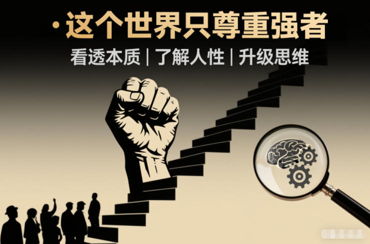 开悟1.0：这个世界只尊重强者，看透本质-了解人性-升级思维|网创挖金社