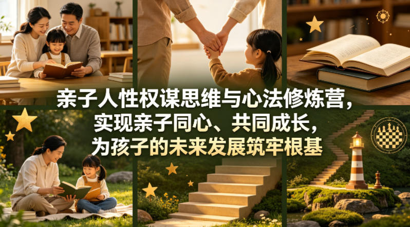 亲子人性权谋思维与心法修炼营，实现亲子同心、共同成长，为孩子的未来发展筑牢根基【音频】|网创挖金社