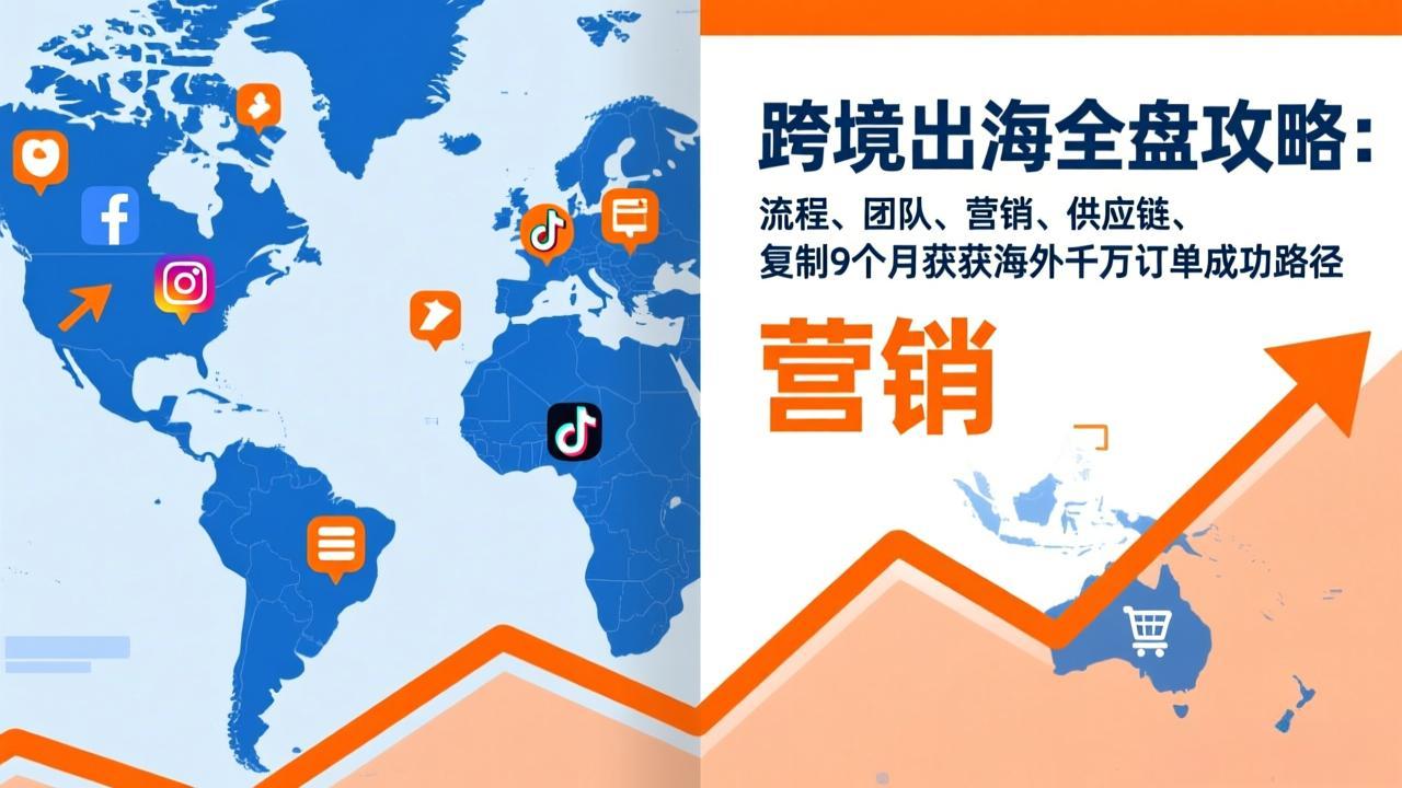 跨境出海全盘攻略：流程，团队，营销，供应链，复制9个月斩获海外千万订单成功路径|网创挖金社