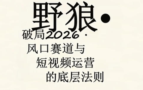 野狼团队·多平台实操运营课，覆盖AI口播、服装、好物、漫剪等热门玩法(更新4月29日)|网创挖金社