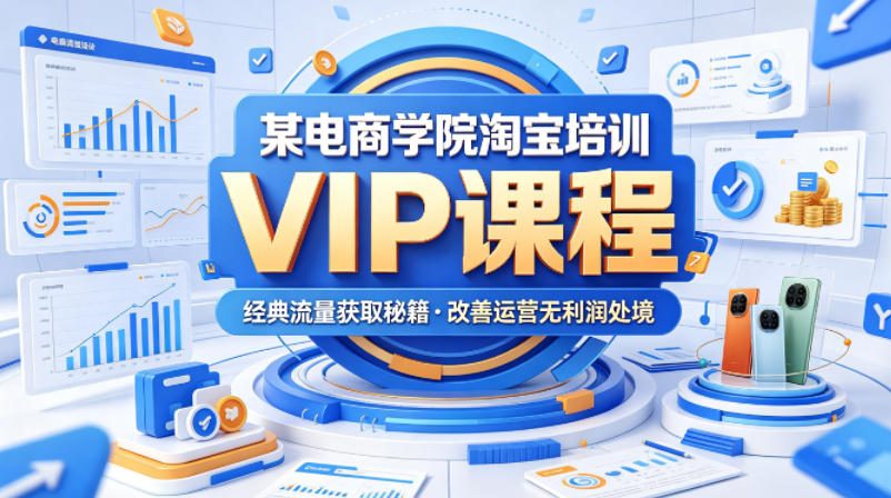 某电商学院淘宝培训VIP课程，各种经典有用的流量获取秘籍，改善运营产品没利润的处境(2026年5月)|网创挖金社