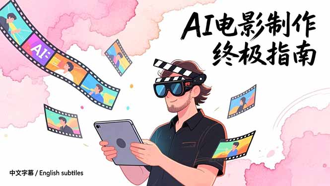 AI电影制作终极指南：从创意到成片，系统掌握智能影视全流程实战课(中英字幕|网创挖金社