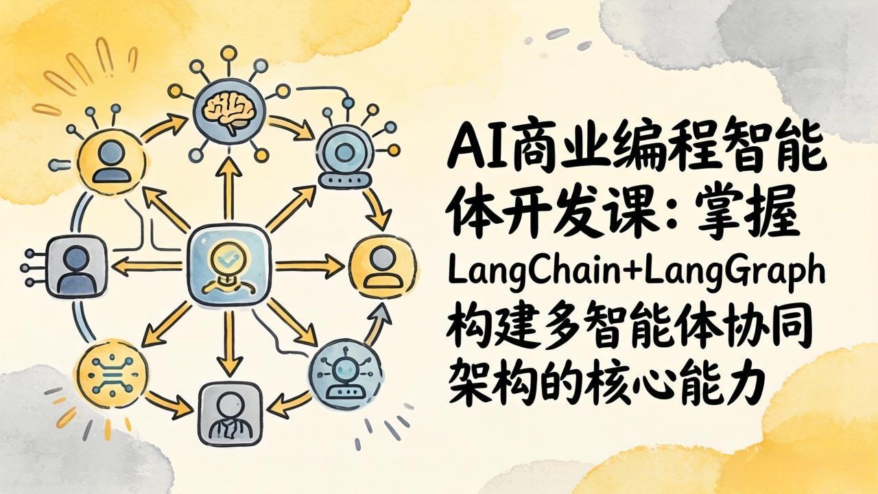 AI商业编程智能体开发课：掌握LangChain+LangGraph构建多智能体协同架构的核心能力|网创挖金社