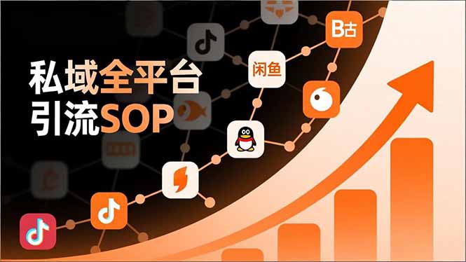 私域全平台引流SOP,抖音/快手/小红书/微信/QQ/B站/闲鱼等,技术合集,高效转化公域流量|网创挖金社