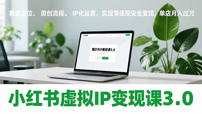 小红书虚拟IP变现课3.0，赛道定位、原创流程、IP化运营，实现零违规安全变现，单店月入过万|网创挖金社