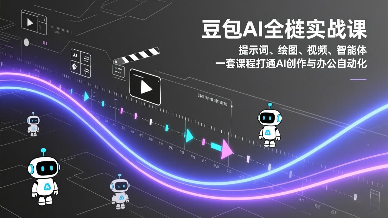 豆包AI全栈实战课:提示词、绘图、视频、智能体,一套课程打通AI创作与办公自动化|网创挖金社