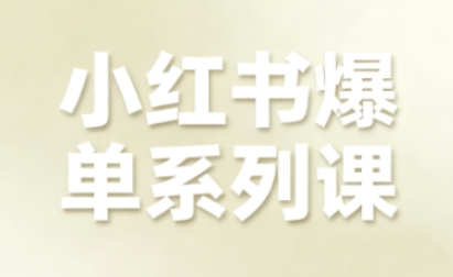 小红书爆单系列课，聚焦小红书电商全链路增长(更新)|网创挖金社