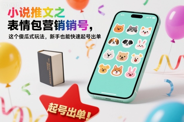 小说推文之表情包营销号，这个傻瓜式玩法，新手也能快速起号出单|网创挖金社
