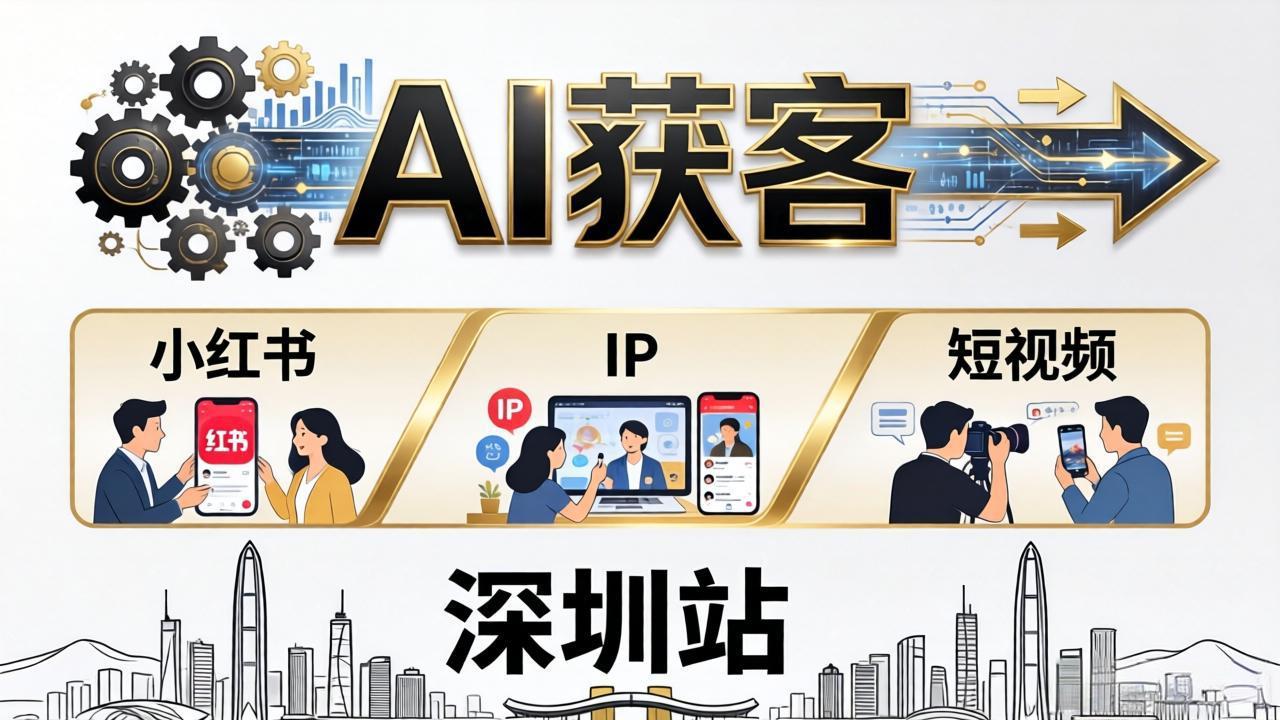 2026AI获客大课深圳站:4月17日-19日3天2夜拆透小红书+IP+短视频,老板操盘手必来|网创挖金社
