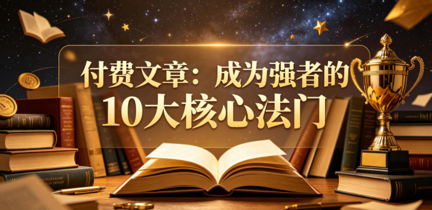 付费文章：成为强者的10大核心法门|网创挖金社