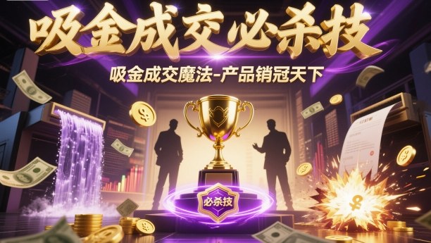 吸金成交必杀技，吸金成交魔法-产品销冠天下|网创挖金社