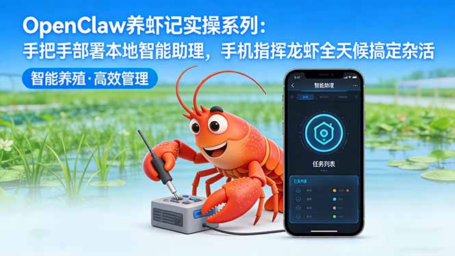 OpenClaw养虾记实操系列：手把手部署本地智能助理，手机指挥龙虾全天候搞定杂活|网创挖金社